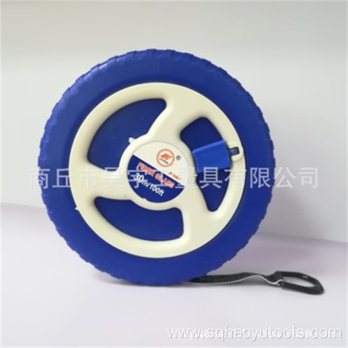 Blue white rotary table 30m/50m Leather Measuring Tape